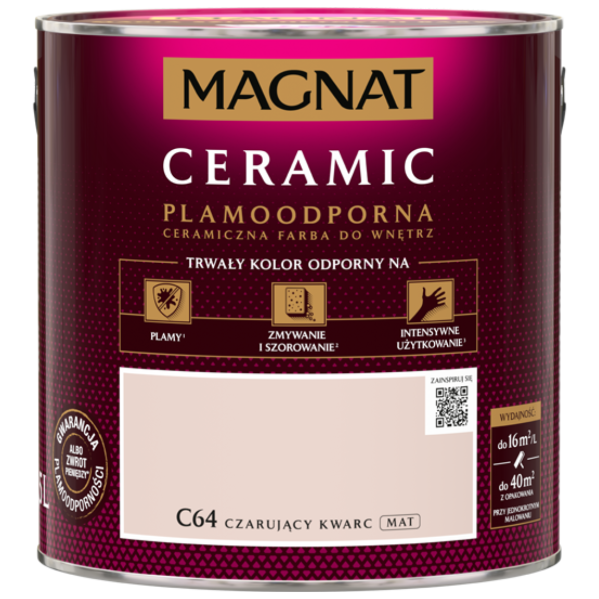 MAGNAT Ceramic Farba ceramiczna czarujący kwarc C64 2,5L
