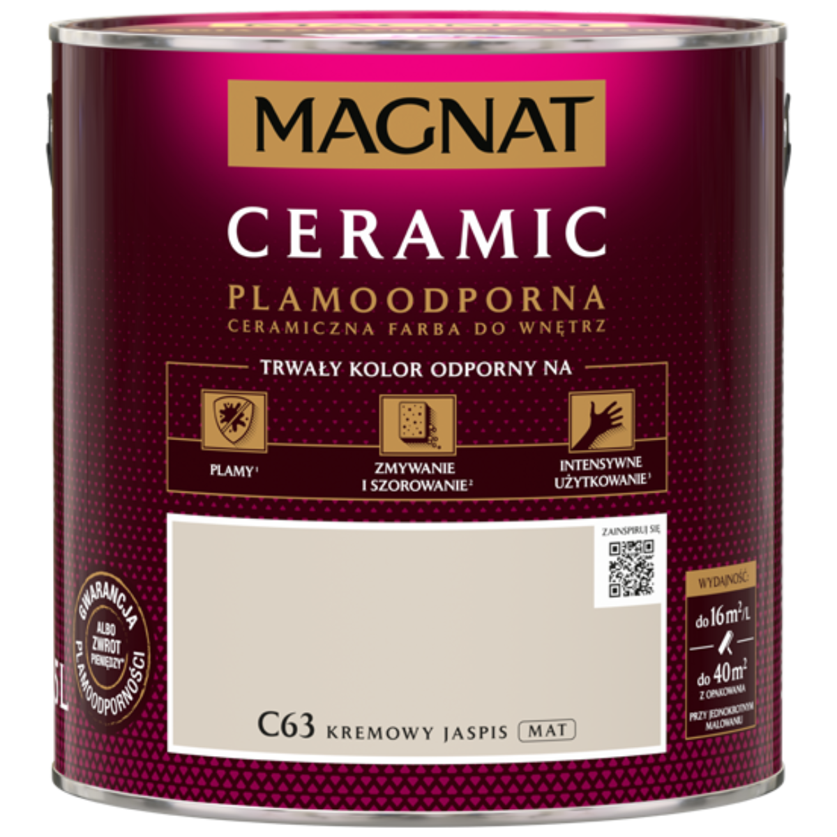 MAGNAT Ceramic Farba plamoodporna kremowy jaspis C63 2,5L