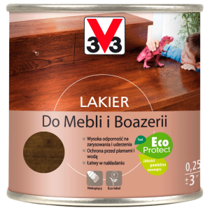 V33 Lakier do mebli i boazerii dąb ciemny satynowy 1L