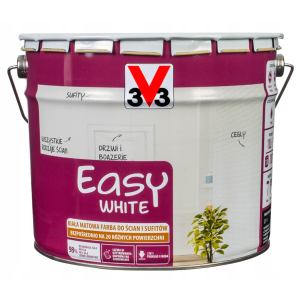 V33 Easy White Biała farba akrylowa do różnych powierzchni mat 5L