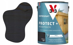 V33 Impregnat do drewna Protect + Woodtouch 3w1 antracyt 0,7L