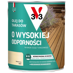 V33 Olej do tarasów o wysokiej odporności bezbarwny mat 2,5L