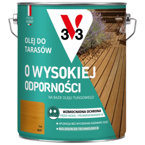 V33 Olej do tarasów o wysokiej odporności dąb mat 4,5L