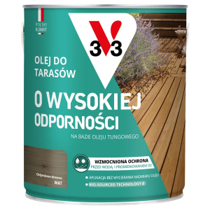 V33 Olej do tarasów o wysokiej odporności odymione drewno mat 2,5L