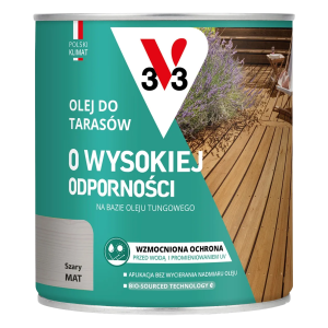V33 Olej do tarasów o wysokiej odporności szary mat 2,5L
