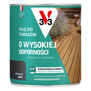 V33 Olej do tarasów o wysokiej odporności antracyt mat 2,5L