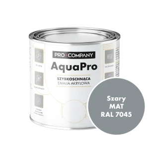 AQUA PRO Emalia Akrylowa Szybkoschnąca 0,7L Szary RAL 7045 MAT