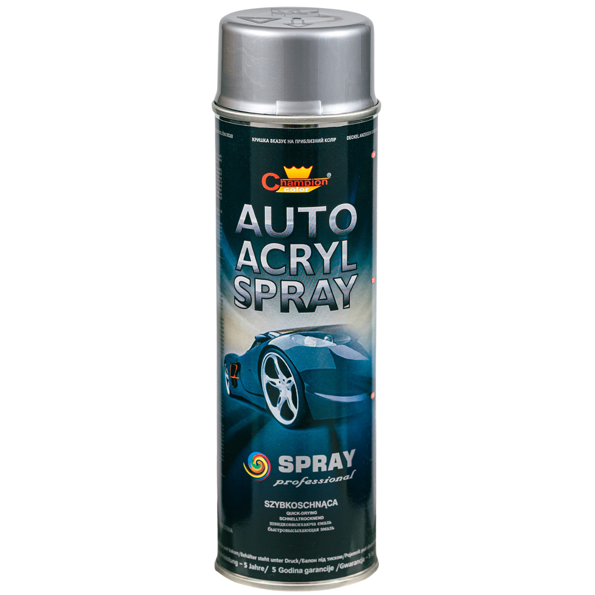 CHAMPION Lakier akrylowy do felg i kołpaków spray srebrny 500ml