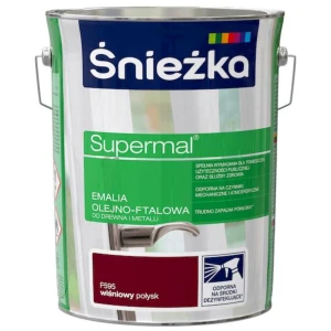 ŚNIEŻKA Supermal emalia olejno-ftalowa wiśnia F595 połysk 5L