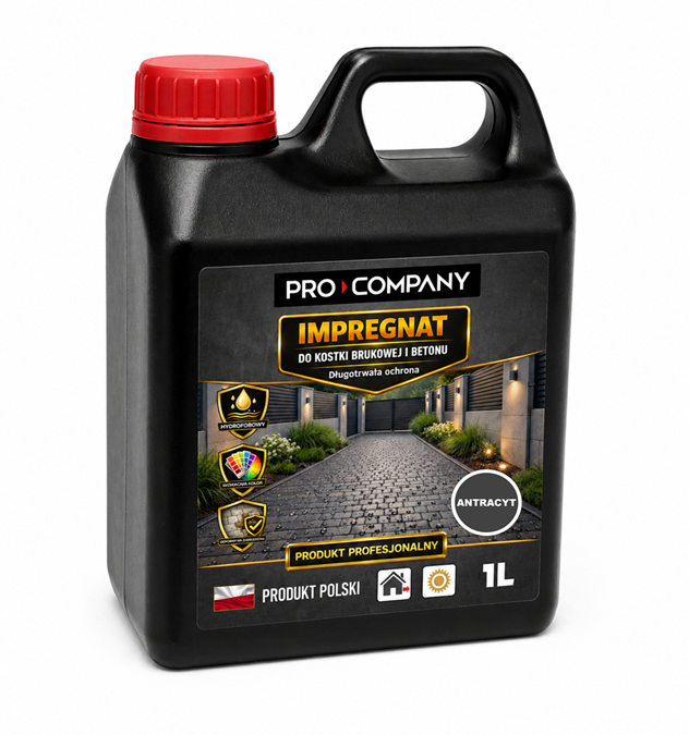 PRO COMPANY Impregnat barwiący do kostki brukowej i betonu antracyt 1L