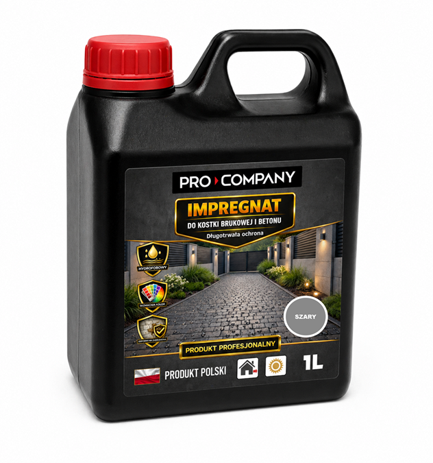 PRO COMPANY Impregnat barwiący do kostki brukowej i betonu szary 1L