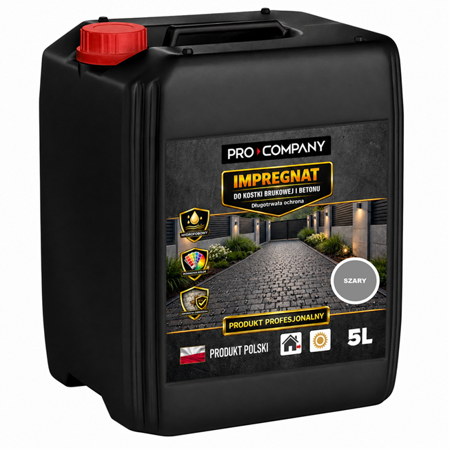 PRO COMPANY Impregnat barwiący do kostki brukowej i betonu szary 5L