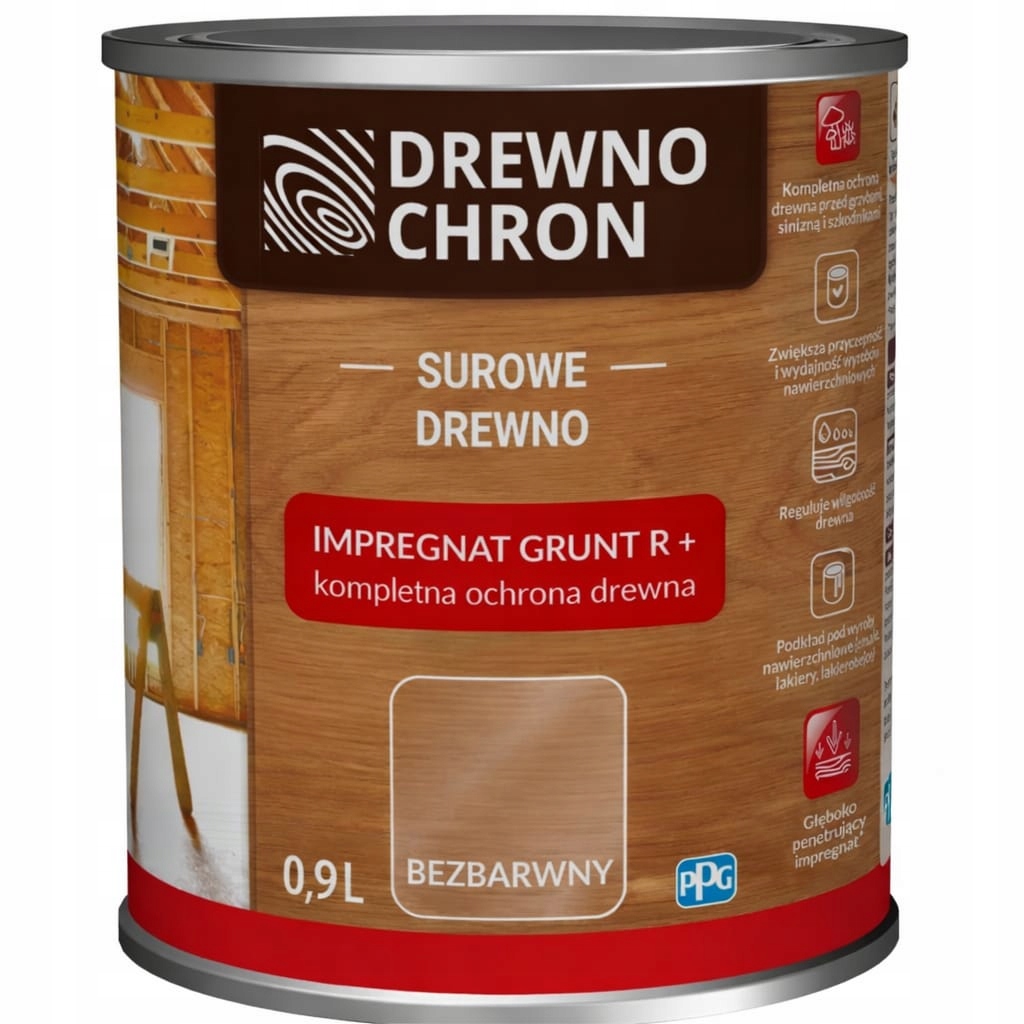 DrewnoChron Impregnat Grunt 0,9l Imp. techniczny