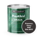 Szybkoschnąca emalia alkidowa do metalu Pro Alkid Brązowy Szary MAT RAL 8019 0,9L
