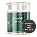 Szybkoschnąca emalia alkidowa do metalu Pro Alkid Brązowy Szary MAT RAL 8019 4,5L