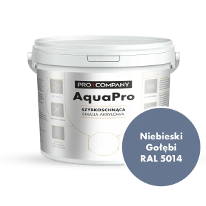 AQUA PRO Emalia Akrylowa Szybkoschnąca 5L Niebieski Gołębi RAL 5014