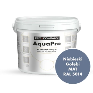 AQUA PRO Emalia Akrylowa Szybkoschnąca 5L Niebieski Gołębi RAL 5014 MAT