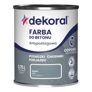 DEKORAL AKRYLIT B Farba do betonu antypoślizgowa szary mat 750ml
