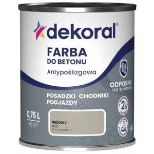 DEKORAL AKRYLIT B Farba do betonu antypoślizgowa beżowy mat 750ml