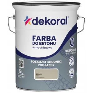 DEKORAL AKRYLIT B Farba do betonu antypoślizgowa beżowy mat 5L