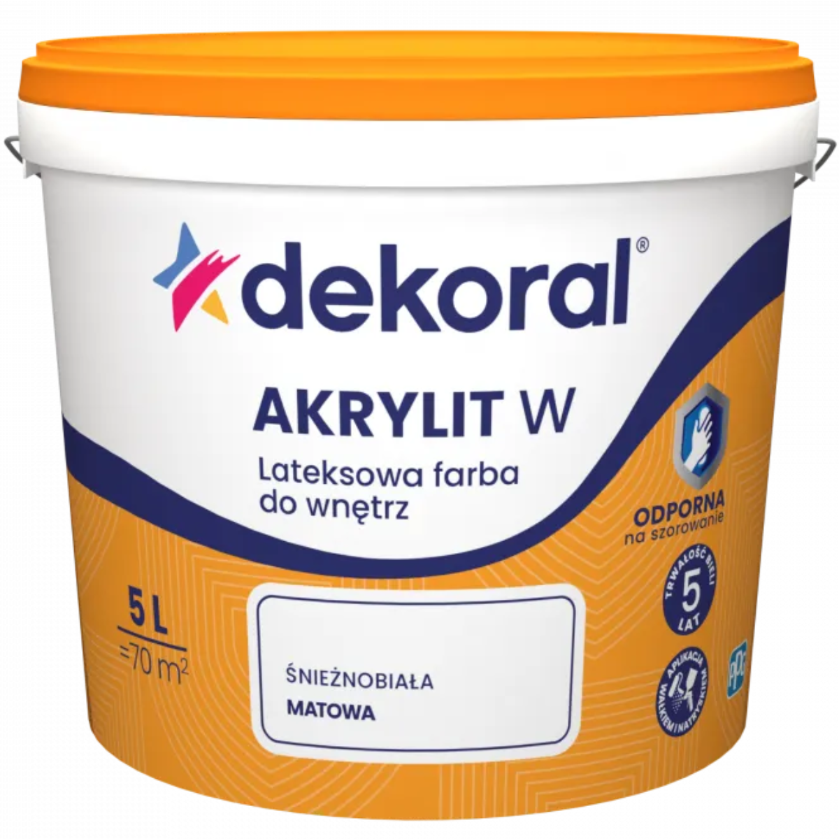  DEKORAL AKRYLIT W Lateksowa farba do wnętrz biały mat 5L