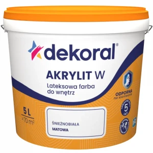  DEKORAL AKRYLIT W Lateksowa farba do wnętrz biały mat 5L