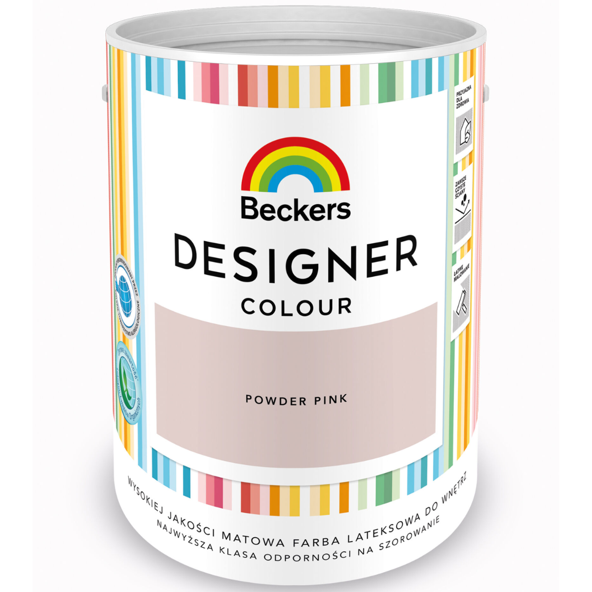BECKERS DESIGNER Farba lateksowa plamoodporna pudrowy różowy powder pink 5L