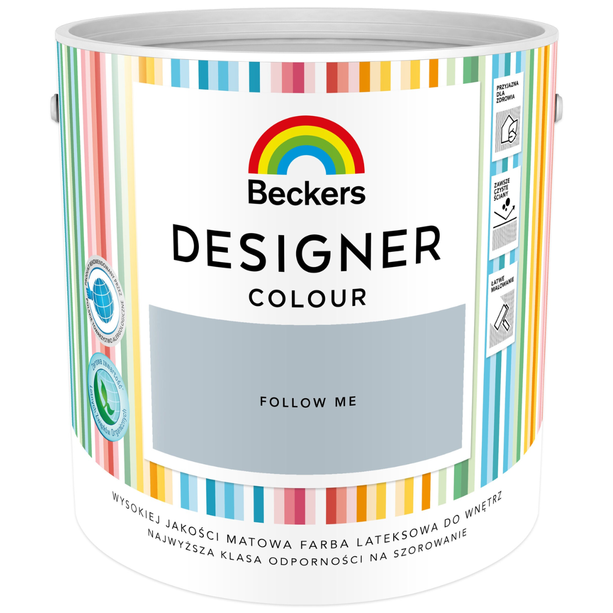 BECKERS DESIGNER Farba lateksowa plamoodporna zgaszony niebieski follow me 2,5L