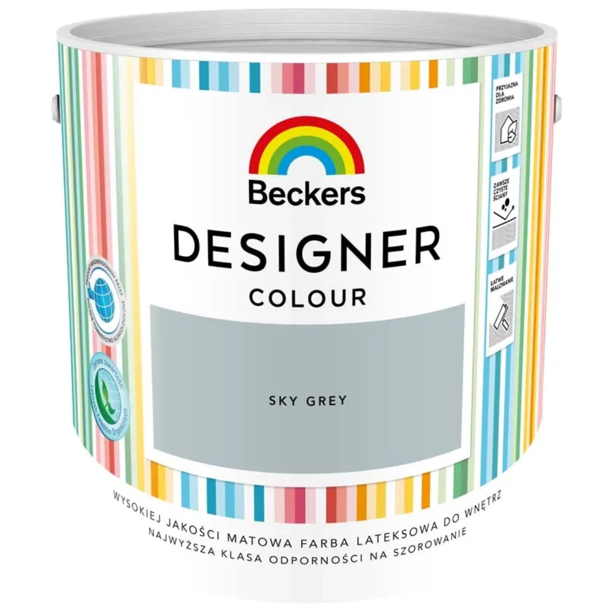 BECKERS DESIGNER Farba lateksowa plamoodporna szara sky grey 2,5L