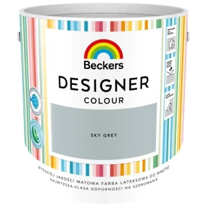 BECKERS DESIGNER Farba lateksowa plamoodporna szara sky grey 2,5L