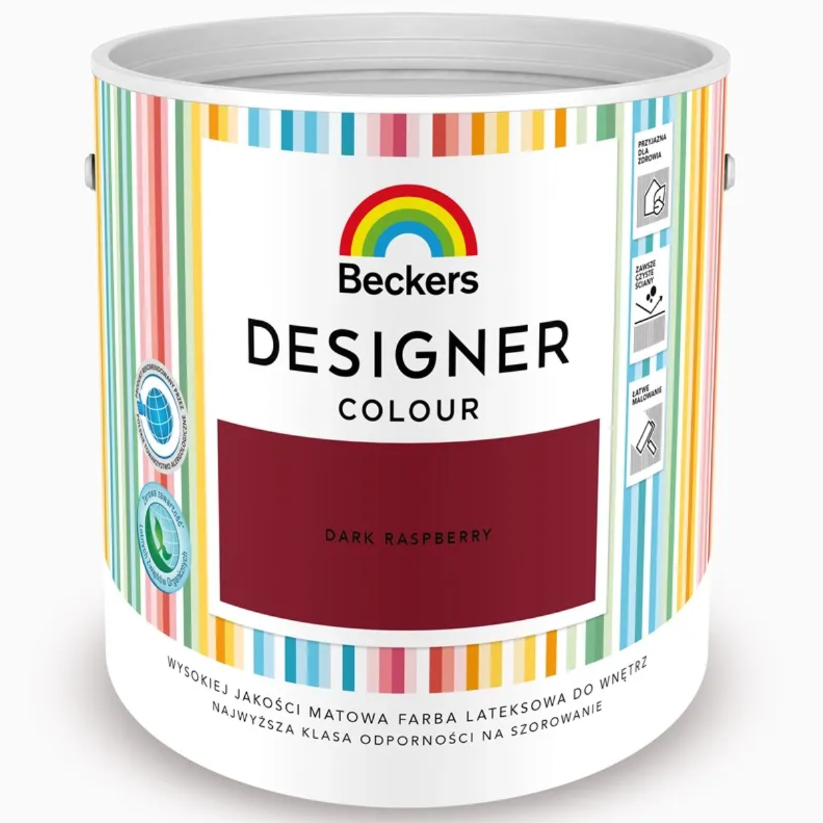 BECKERS DESIGNER Farba lateksowa plamoodporna głęboka czerwień dark raspberry 2,5L