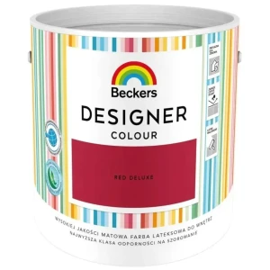BECKERS DESIGNER Farba lateksowa plamoodporna głęboka czerwień red deluxe 5L