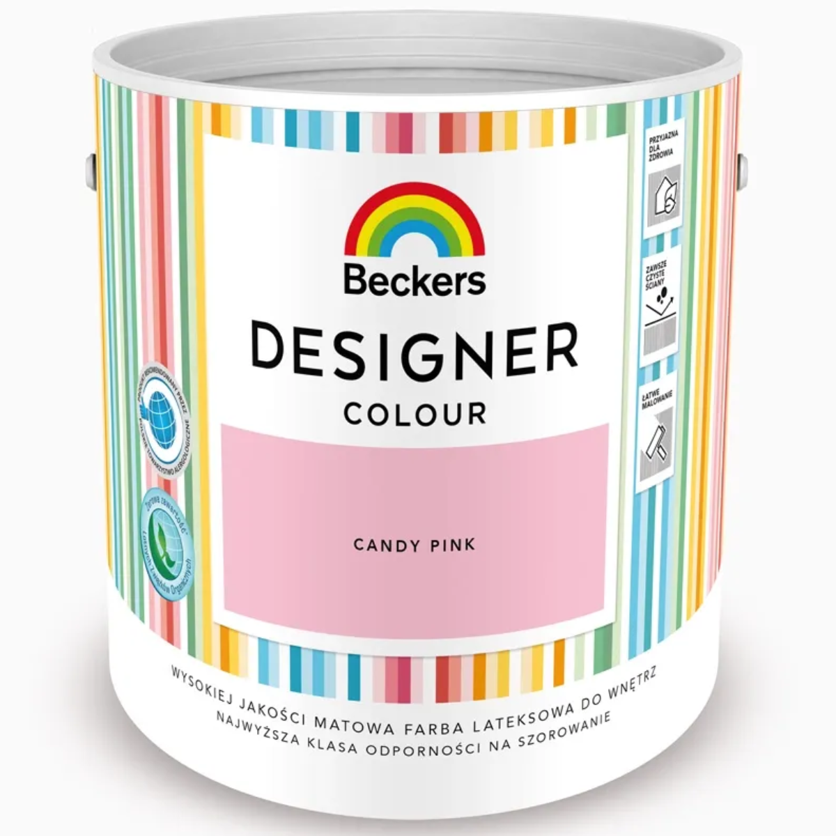 BECKERS DESIGNER Farba lateksowa plamoodporna różowa candy pink 2,5L