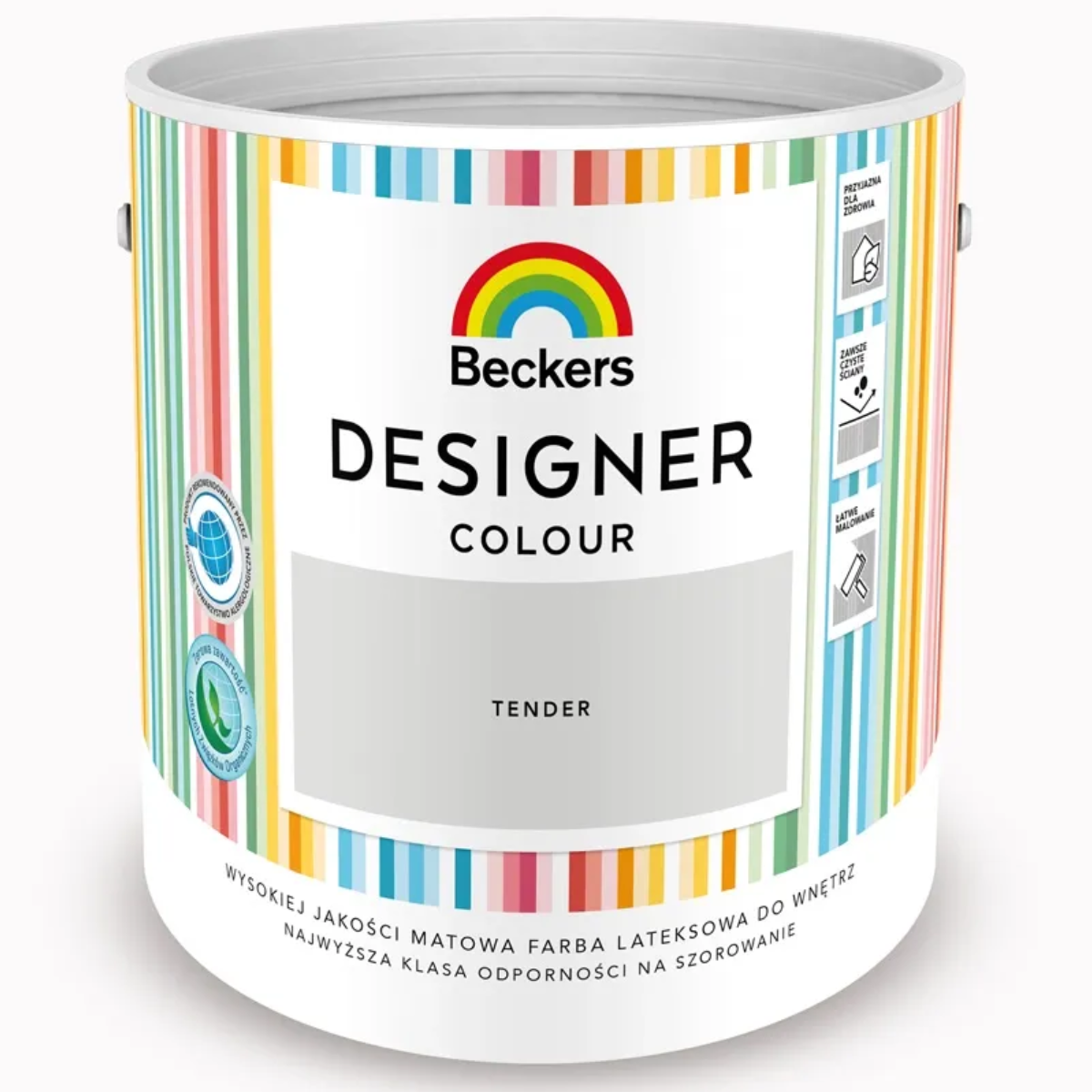 BECKERS DESIGNER Farba lateksowa plamoodporna szara tender 2,5L