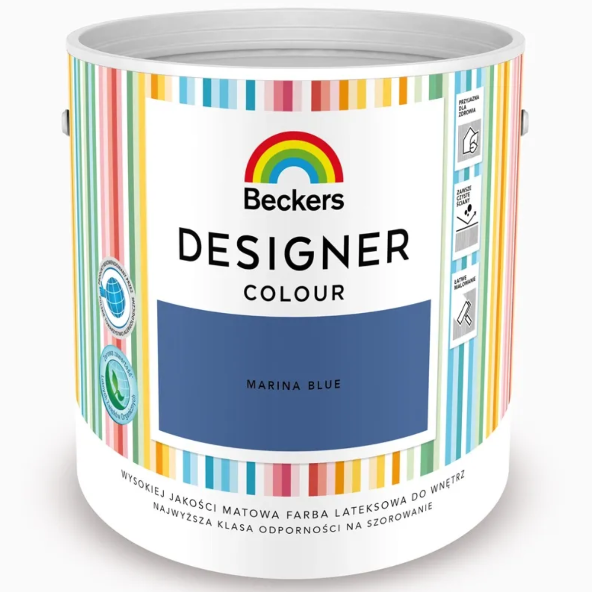 BECKERS DESIGNER Farba lateksowa plamoodporna ciemny niebieski marina blue 2,5L