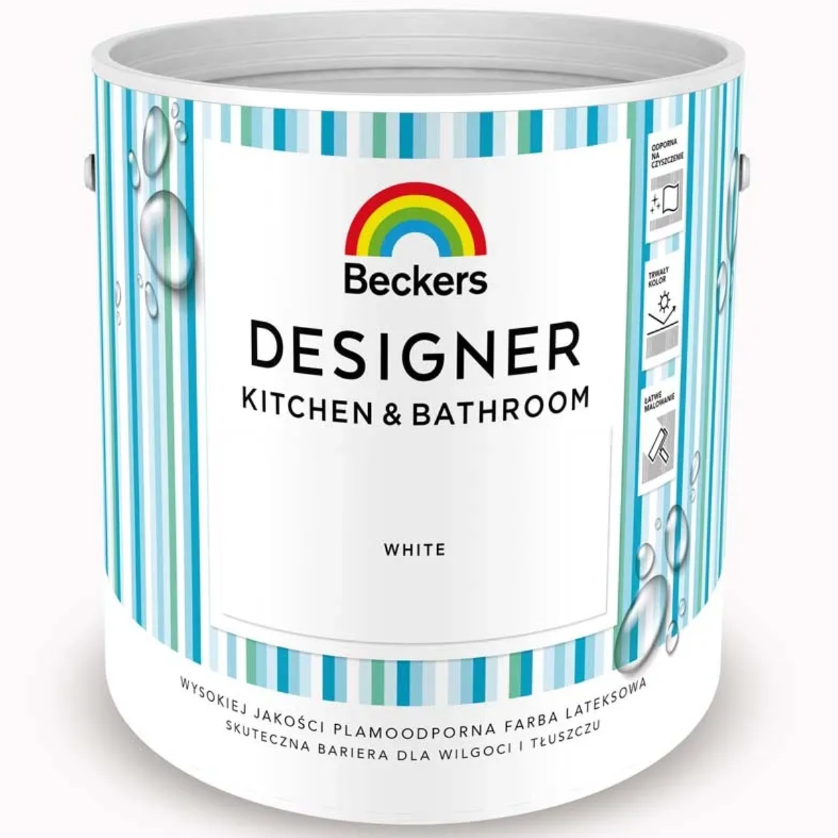 BECKERS DESIGNER Kuchnia i Łazienka Farba lateksowa biała 2,5L