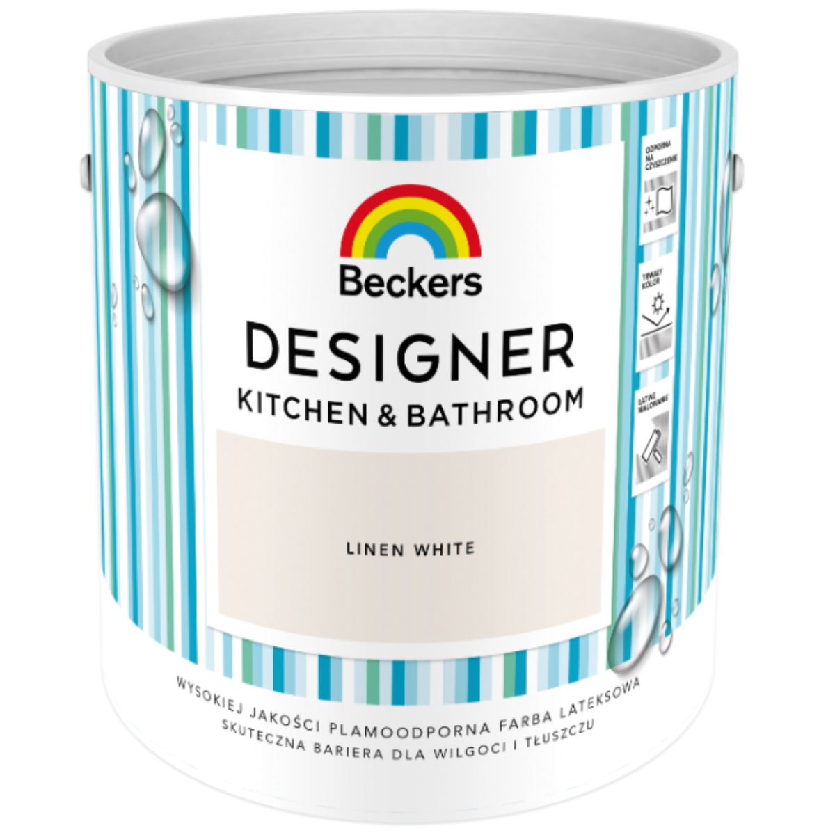 BECKERS DESIGNER Kuchnia i Łazienka Farba lateksowa biały beż linen white 2,5L