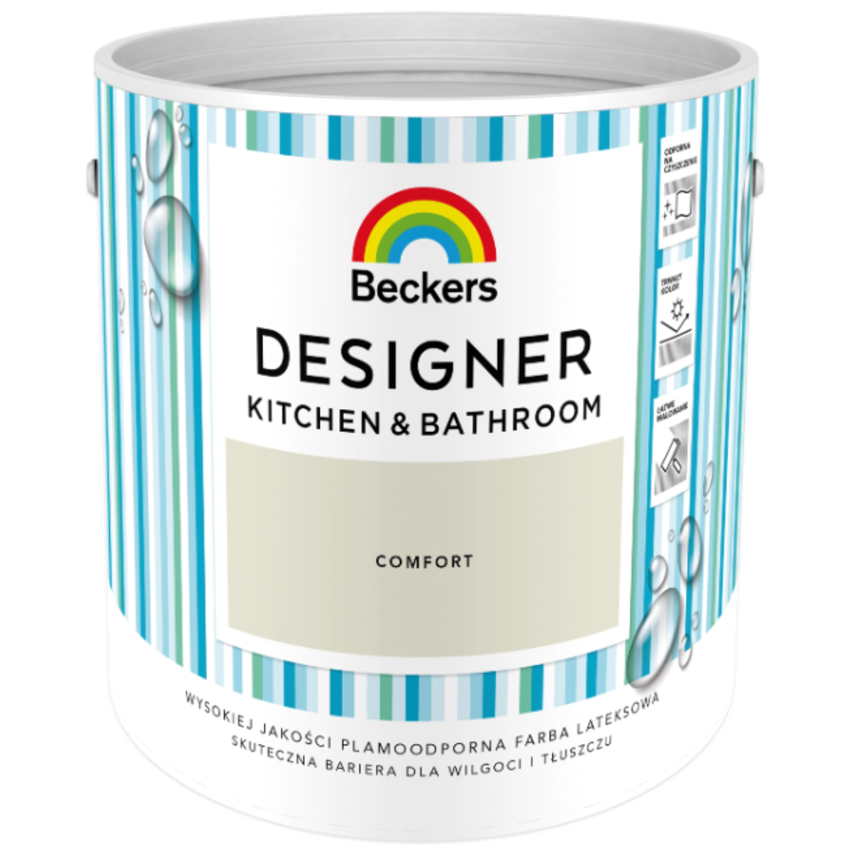 BECKERS DESIGNER Kuchnia i Łazienka Farba lateksowa beżowo-zielona comfort 2,5L