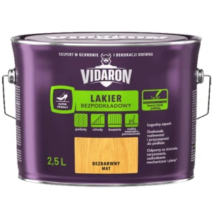 VIDARON Lakier do drewna bezpodkładowy bezbarwny mat 2,5L