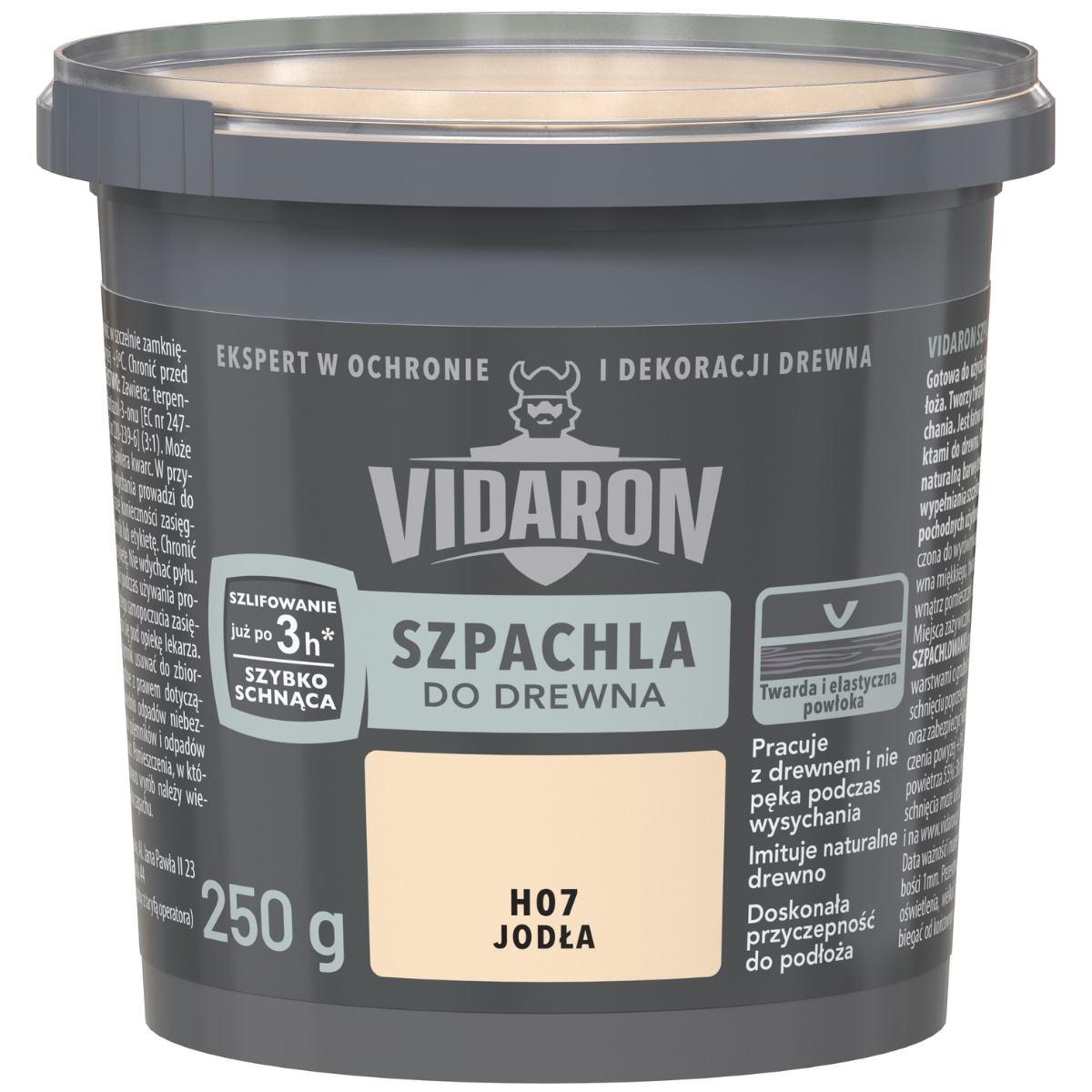 VIDARON Szpachla do drewna szybkoschnąca jodła H07 250g