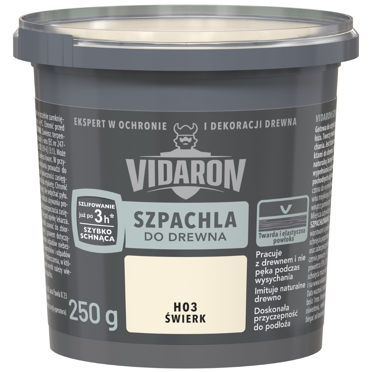 VIDARON Szpachla do drewna szybkoschnąca świerk H03 250g