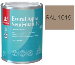 TIKKURILA Everal Aqua Semi Matt [40] 0,9l KOLOR IRCHOWO SZARY RAL 1019