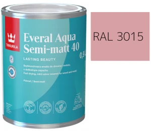 TIKKURILA Everal Aqua Semi Matt [40] 0,9l KOLOR RÓŻOWY JASNY RAL 3015