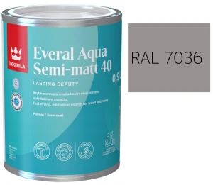TIKKURILA Everal Aqua Semi Matt [40] 0,9l KOLOR SZARY PLATYNOWY RAL 7036