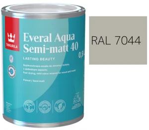 TIKKURILA Everal Aqua Semi Matt [40] 0,9l KOLOR SZARY JEDWABISTY RAL 7044