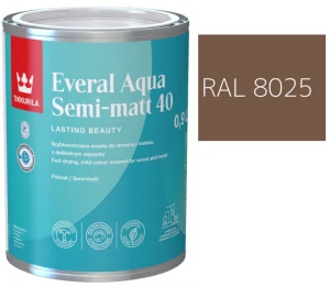 TIKKURILA Everal Aqua Semi Matt [40] 0,9l KOLOR BLADY BRĄZOWY RAL 8025