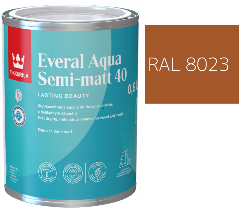 TIKKURILA Everal Aqua Semi Matt [40] tik  RAL 8023