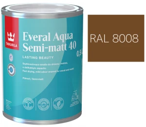 TIKKURILA Everal Aqua Semi Matt [40] brązowy oliwkowy RAL 8008