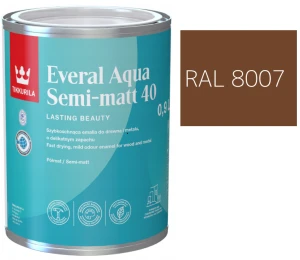 TIKKURILA Everal Aqua Semi Matt [40] brązowy sarnowy RAL 8007