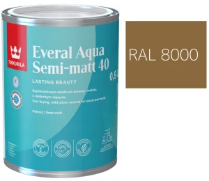TIKKURILA Everal Aqua Semi Matt [40] brązowo zielony RAL 8000